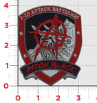 Official A Company 1-10 Attack Battalion Pitch Black Patch