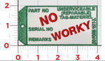 Unserviceable Green Tag NO WORKY Patch