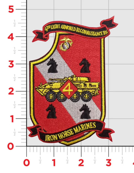 Officially Licensed 4th LAR Light Armored Reconnaissance  Battalion Patch