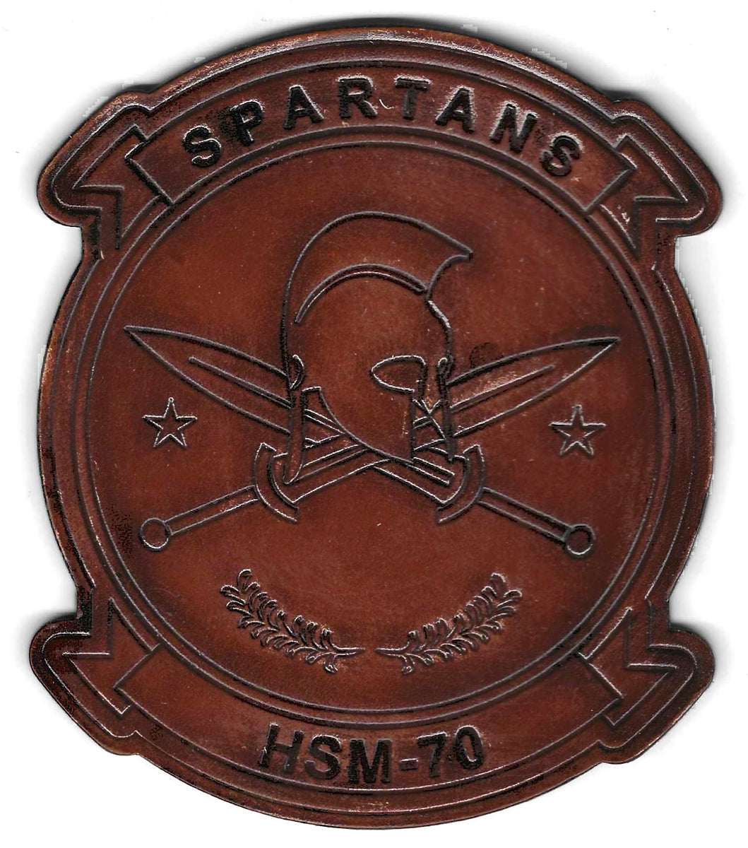 Officially Licensed US Navy HSM-70 Spartans Leather Patch ...