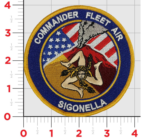 Officially Licensed US Navy Commander Fleet Air NAS Sigonella Patch