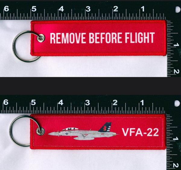 Official VFA-22 Redcocks F-18 Key Ring