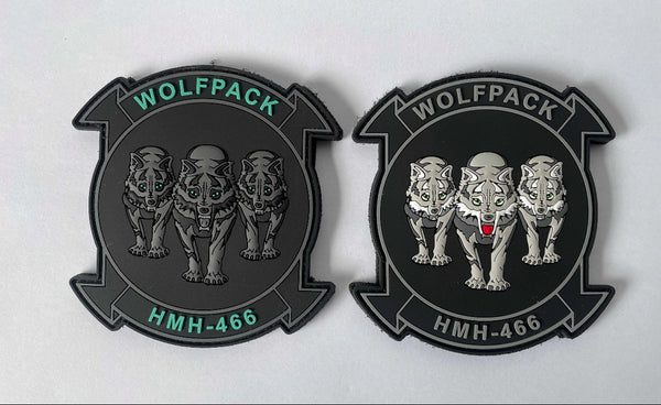 Officially Licensed USMC HMH-466 Wolfpack PVC Squadron Patch