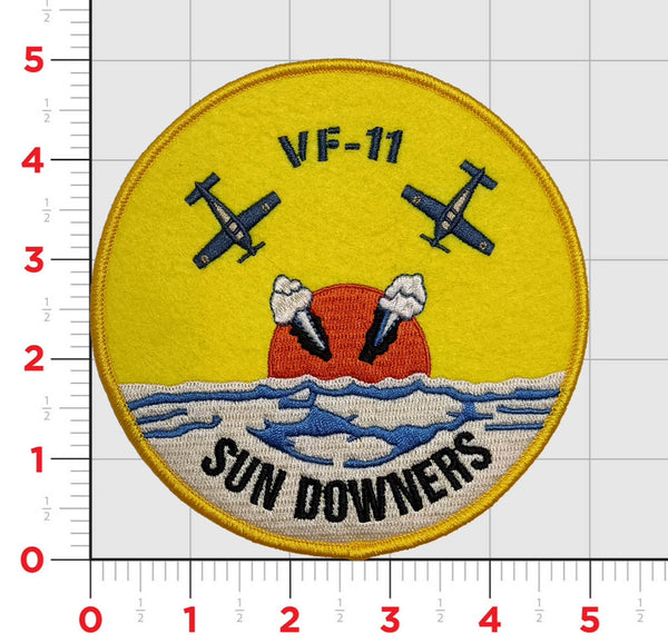 Officially Licensed US Navy VF-11 Sundowners Squadron Patch