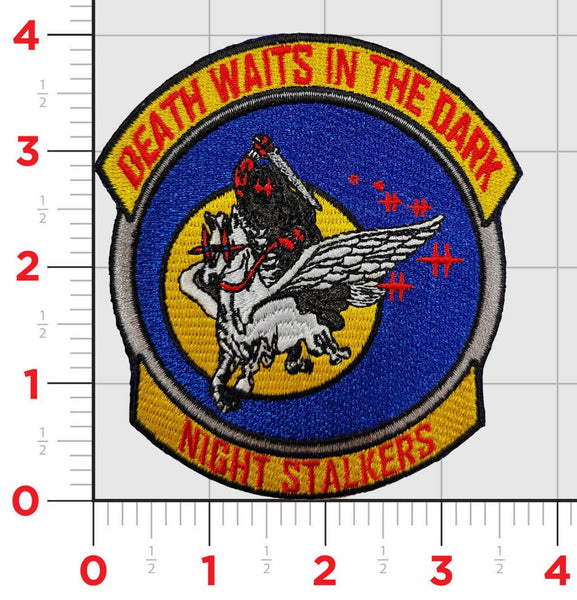 US Army Task Force 160th SOAR Special Operations Aviation Regiment Night Stalkers Death Awaits In The Dark Patch