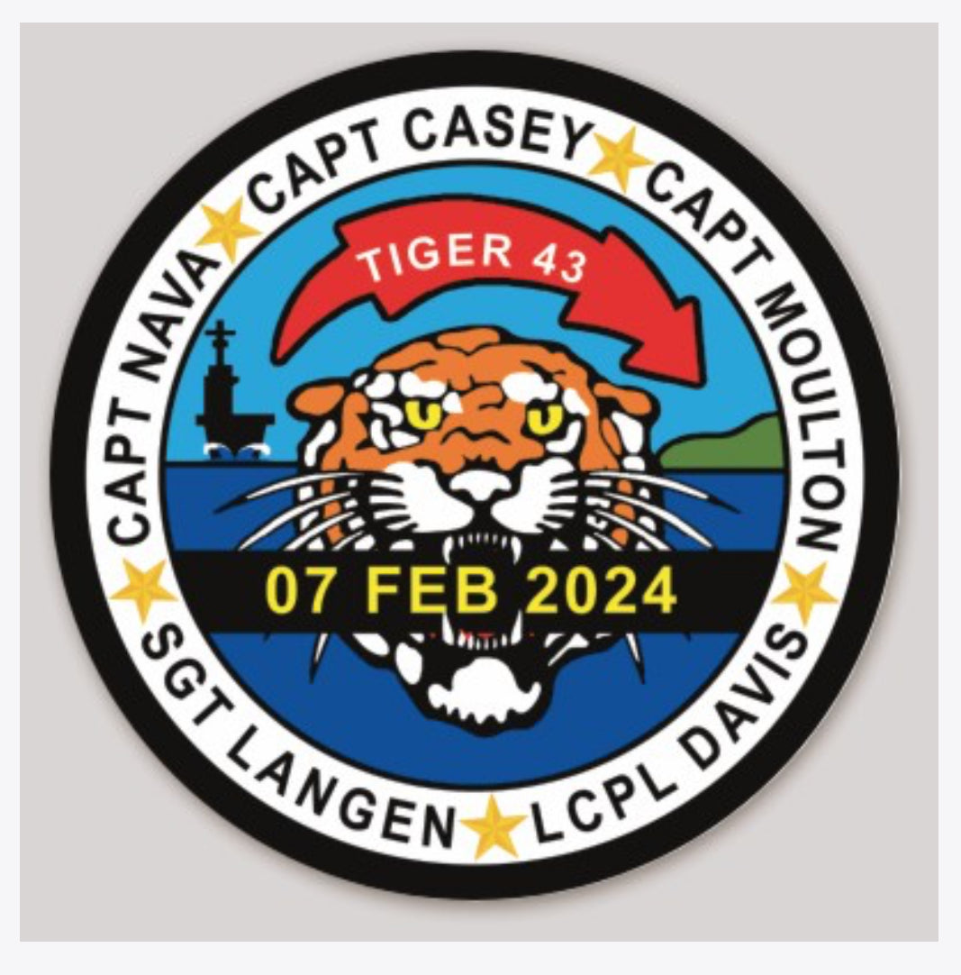 Official HMH-361 Flying Tigers Tiger 43 Memorial Patch & Sticker ...