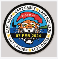 Official HMH-361 Flying Tigers Tiger 43 Memorial Patch & Sticker