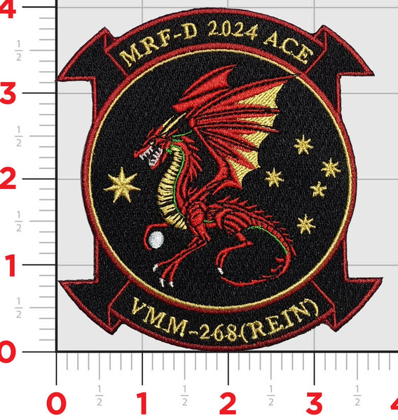 Official VMM-268 Red Dragons MRF-D 2024 Patches