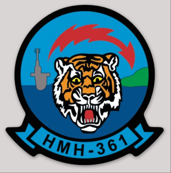 Officially Licensed USMC HMH-361 Flying Tigers Squadron Sticker