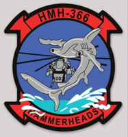 Officially Licensed USMC HMH-366 Hammerheads Sticker