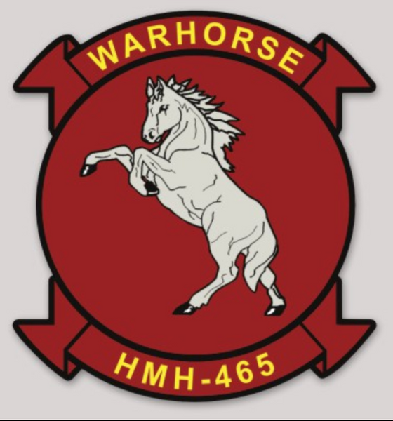 Officially Licensed USMC HMH-465 Warhorse Sticker