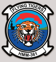 Officially Licensed USMC HMM-361 Flying Tigers Sticker