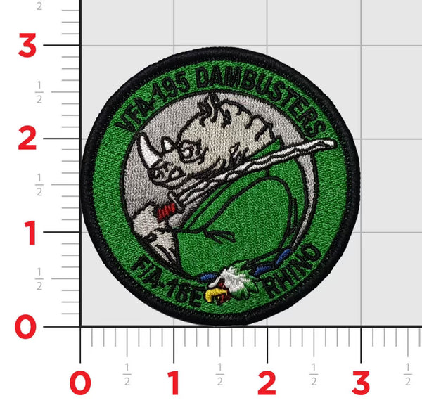 Official VFA-195 Dambusters F-18 Rhino Shoulder Patch