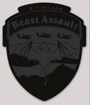 Official US Army Bravo Company 3-501 Beast Assault Black Sticker