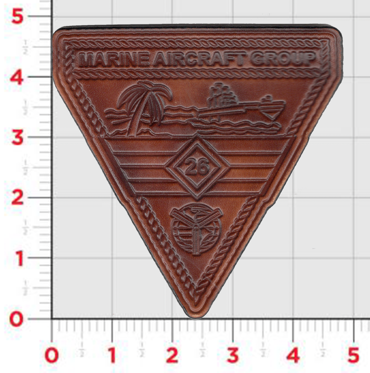 Officially Licensed Marine Aircraft Group MAG-26 leather patch ...