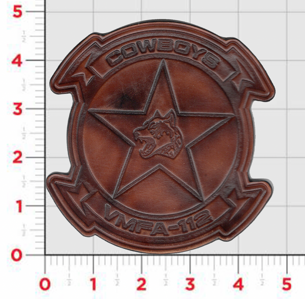 Officially Licensed VMFA-112 Cowboys Leather patch