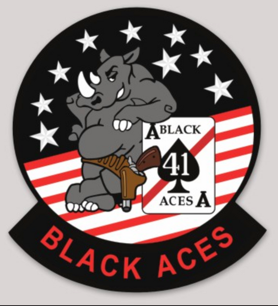 Official VFA-41 Black Aces F-18 Rhino Sticker