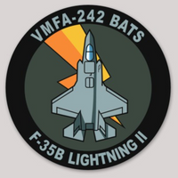 Official VMFA-242 Bats F-35B Lightning II Sticker