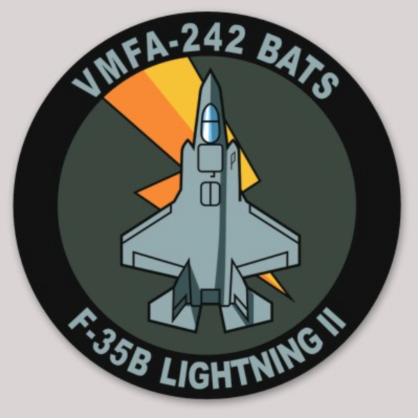 Official VMFA-242 Bats F-35B Lightning II Sticker