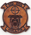 Officially Licensed USMC HMLA-773 Red Dogs Leather patch