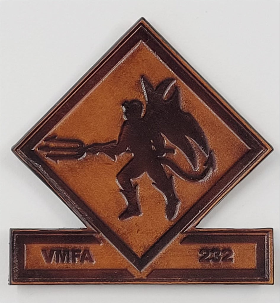 Officially Licensed USMC VMFA-232 Red Devils Leather Patch ...