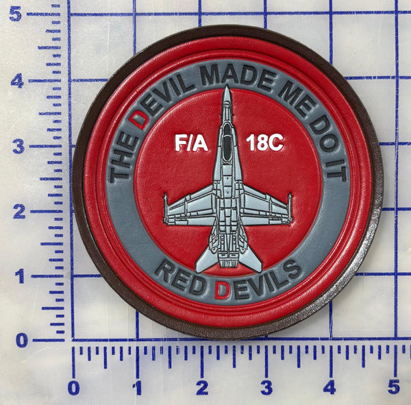 Official VMFA-232 Red Devils Leather Patch