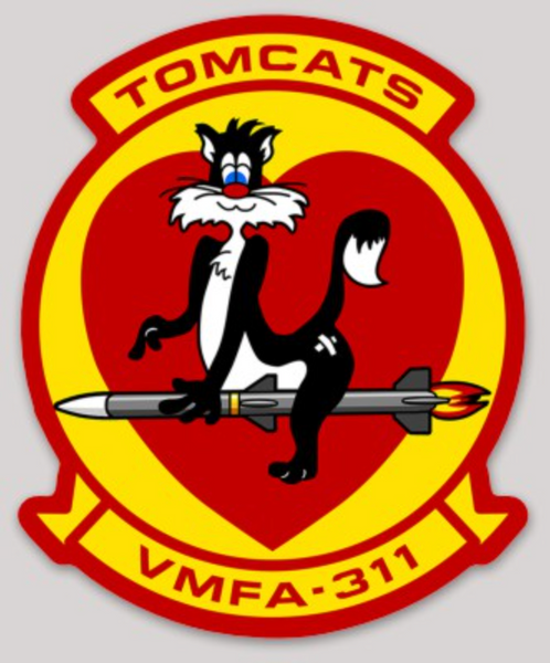Officially Licensed USMC VMFA-311 Tomcats Squadron Sticker