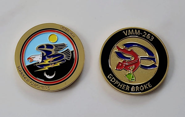 Officially Licensed USMC VMM-263 Gopher Broke Coin