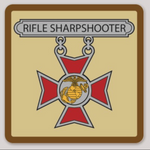 Official Rifle Sharpshooter Shooting Badge Sticker