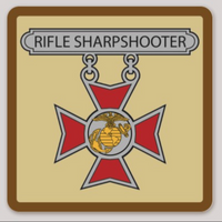 Official Rifle Sharpshooter Shooting Badge Sticker