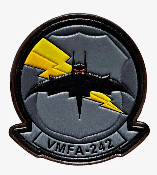 Officially Licensed USMC VMFA-242 Bats Leather Patch