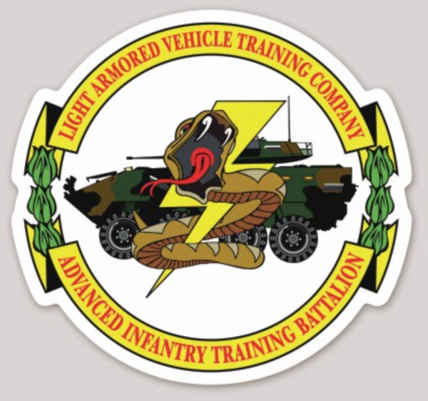 Officially Licensed Light Armored Vehicle LAV Training Company Sticker