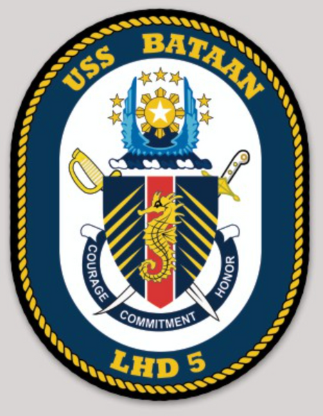 Officially Licensed US Navy LHD-5 USS Bataan Sticker