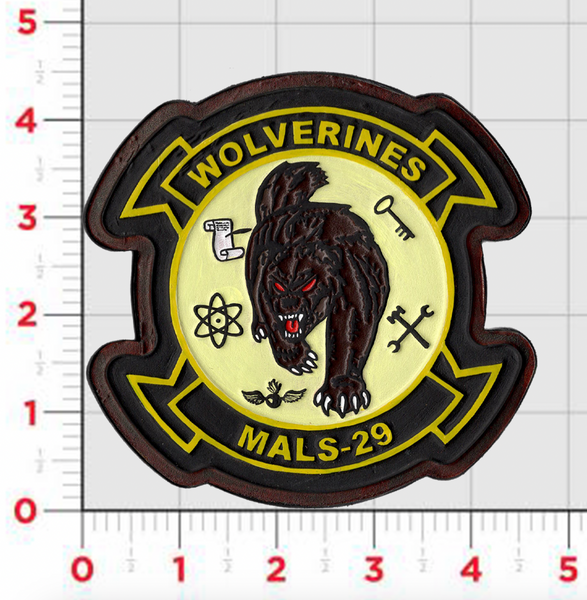 Officially Licensed USMC MALS-29 Wolverines "Old School" Leather Patch