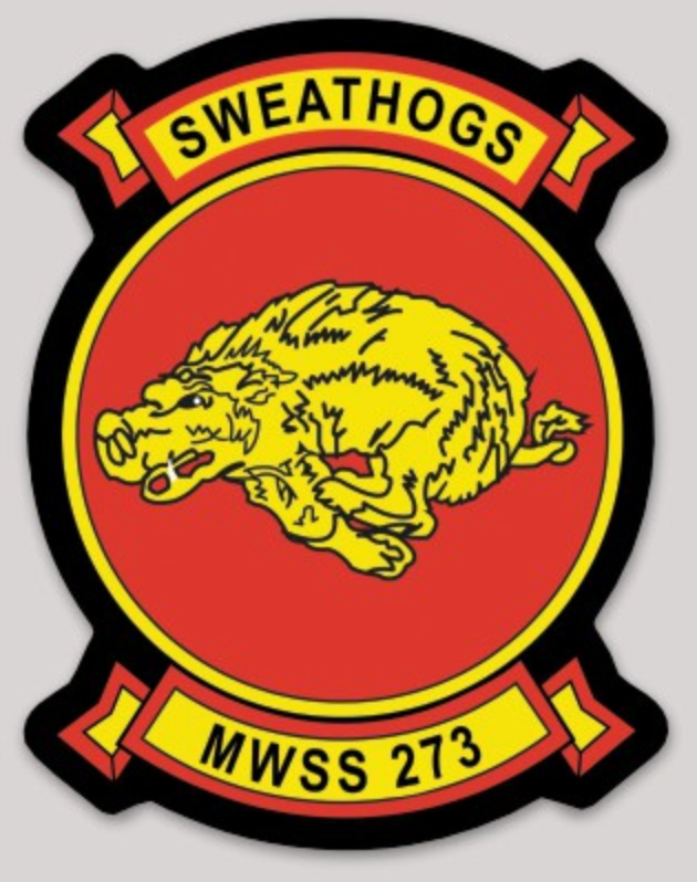 Officially Licensed USMC MWSS-273 Sweathogs Sticker – MarinePatches.com ...