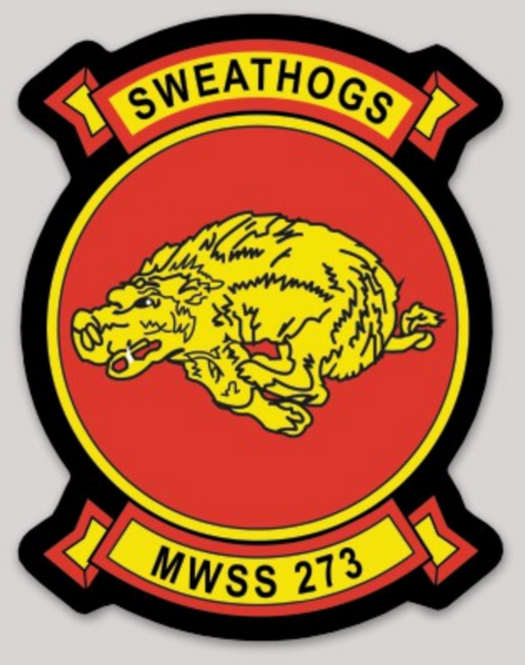 Officially Licensed USMC MWSS-273 Sweathogs Sticker