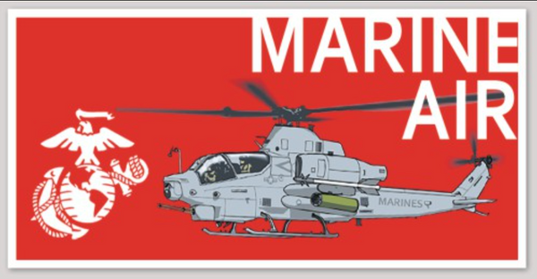 Officially Licensed Marine Air AH-1Z Sticker