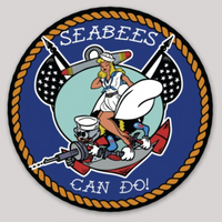 Officially Licensed US Navy Seabees Can Do Sticker