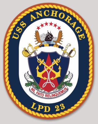 Officially Licensed US Navy USS Anchorage LPD-23 Sticker