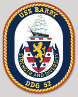 Officially Licensed US Navy USS Barry DDG-52 Strength and Diversity Sticker