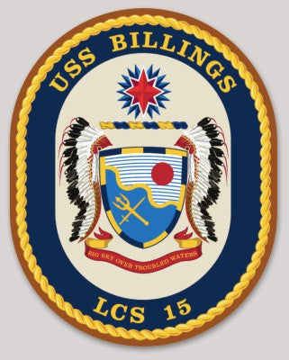 Officially Licensed US Navy USS Billings LCS-15 Sticker – MarinePatches ...