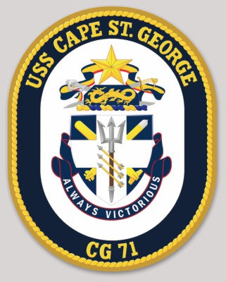 Officially Licensed US Navy USS Cape St. George CG-71 Always Victorious Sticker