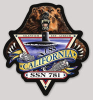 Officially Licensed US Navy USS California SSN-781 Silentium Est Aureum Sticker