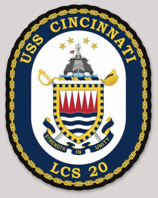 Officially Licensed US Navy USS Cincinnati LCS-20 Sticker