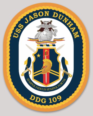 Officially Licensed US Navy USS Jason Dunham DDG-109 Sticker