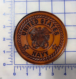 Officially Licensed US Navy Officer Crest Leather Patches