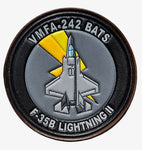 Official VMFA-242 Bats F-35 Lightning II Leather Patch