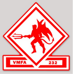 Officially Licensed USMC VMFA-232 Red Devils Sticker
