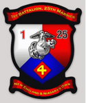 Officially Licensed 1st Battalion 25th Marine Regiment Sticker