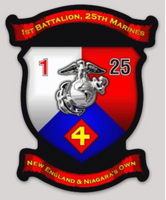 Officially Licensed 1st Battalion 25th Marine Regiment Sticker